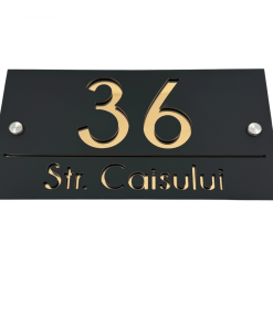 Numar Casa Argintiu/Auriu Oglinda