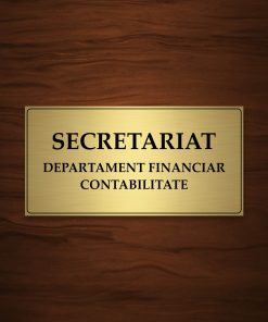 Placuta informativa auriu din ABS